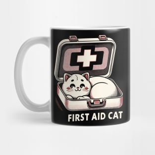 First Aid Cat Pun Nurse Doctor Healthcare Novelty Funny Cat Mug